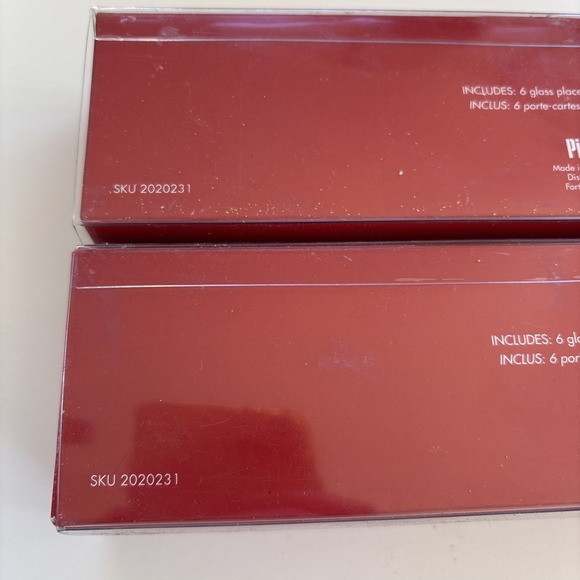 Pier 1 Imports Red & Gold Place Card Holders 12 Christmas Ornaments 2 Boxes of 6 - Picture 6 of 6